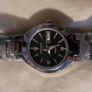 Brand New ORUSS‎ 1853 Women's 24mm Quartz Day/Date Silvertone Watch